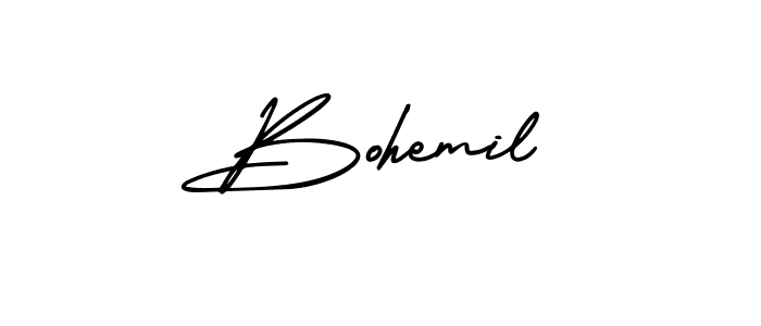 How to Draw Bohemil signature style? AmerikaSignatureDemo-Regular is a latest design signature styles for name Bohemil. Bohemil signature style 3 images and pictures png