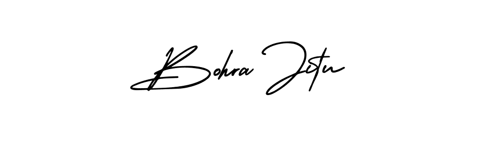 How to make Bohra Jitu name signature. Use AmerikaSignatureDemo-Regular style for creating short signs online. This is the latest handwritten sign. Bohra Jitu signature style 3 images and pictures png
