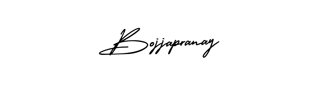 The best way (AmerikaSignatureDemo-Regular) to make a short signature is to pick only two or three words in your name. The name Bojjapranay include a total of six letters. For converting this name. Bojjapranay signature style 3 images and pictures png