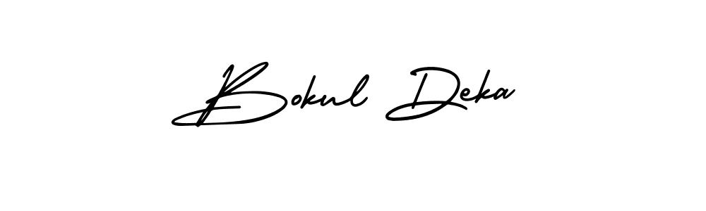 It looks lik you need a new signature style for name Bokul Deka. Design unique handwritten (AmerikaSignatureDemo-Regular) signature with our free signature maker in just a few clicks. Bokul Deka signature style 3 images and pictures png