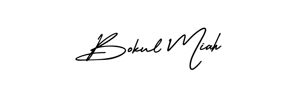 Bokul Miah stylish signature style. Best Handwritten Sign (AmerikaSignatureDemo-Regular) for my name. Handwritten Signature Collection Ideas for my name Bokul Miah. Bokul Miah signature style 3 images and pictures png