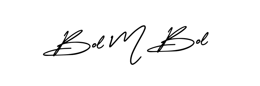 Create a beautiful signature design for name Bol M Bol. With this signature (AmerikaSignatureDemo-Regular) fonts, you can make a handwritten signature for free. Bol M Bol signature style 3 images and pictures png