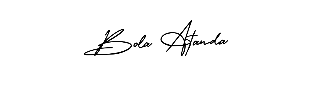 Create a beautiful signature design for name Bola Atanda. With this signature (AmerikaSignatureDemo-Regular) fonts, you can make a handwritten signature for free. Bola Atanda signature style 3 images and pictures png
