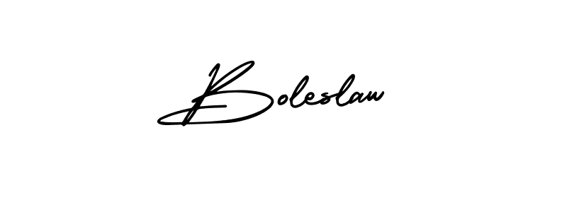Design your own signature with our free online signature maker. With this signature software, you can create a handwritten (AmerikaSignatureDemo-Regular) signature for name Boleslaw. Boleslaw signature style 3 images and pictures png