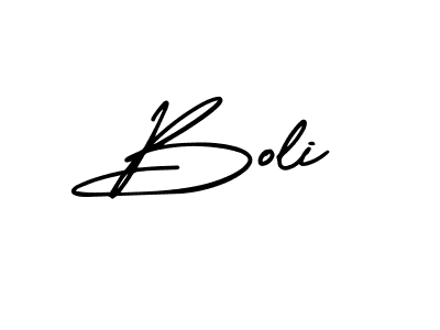 How to make Boli signature? AmerikaSignatureDemo-Regular is a professional autograph style. Create handwritten signature for Boli name. Boli signature style 3 images and pictures png