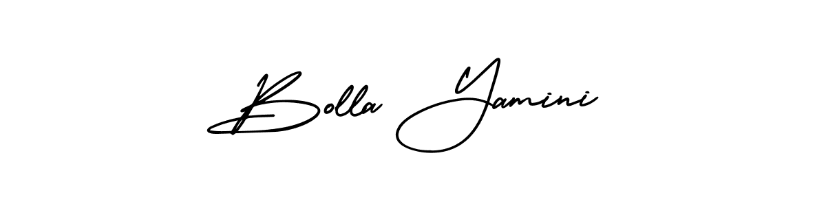 if you are searching for the best signature style for your name Bolla Yamini. so please give up your signature search. here we have designed multiple signature styles  using AmerikaSignatureDemo-Regular. Bolla Yamini signature style 3 images and pictures png