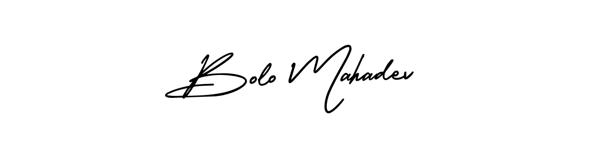 Bolo Mahadev stylish signature style. Best Handwritten Sign (AmerikaSignatureDemo-Regular) for my name. Handwritten Signature Collection Ideas for my name Bolo Mahadev. Bolo Mahadev signature style 3 images and pictures png