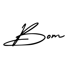 How to make Bom name signature. Use AmerikaSignatureDemo-Regular style for creating short signs online. This is the latest handwritten sign. Bom signature style 3 images and pictures png