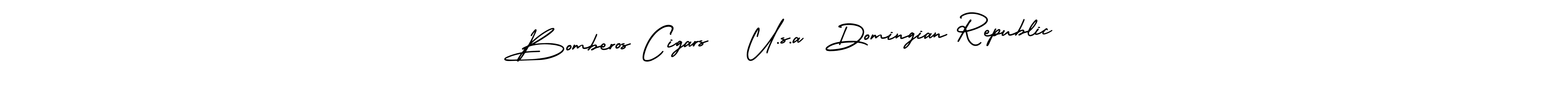 Use a signature maker to create a handwritten signature online. With this signature software, you can design (AmerikaSignatureDemo-Regular) your own signature for name Bomberos Cigars   U.s.a  Domingian Republic. Bomberos Cigars   U.s.a  Domingian Republic signature style 3 images and pictures png