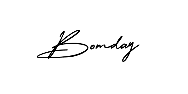 How to Draw Bomday signature style? AmerikaSignatureDemo-Regular is a latest design signature styles for name Bomday. Bomday signature style 3 images and pictures png