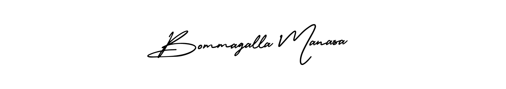 Make a beautiful signature design for name Bommagalla Manasa. With this signature (AmerikaSignatureDemo-Regular) style, you can create a handwritten signature for free. Bommagalla Manasa signature style 3 images and pictures png