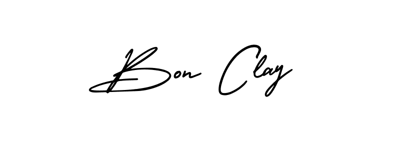 How to Draw Bon Clay signature style? AmerikaSignatureDemo-Regular is a latest design signature styles for name Bon Clay. Bon Clay signature style 3 images and pictures png