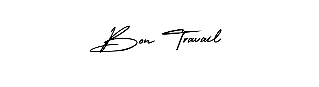 Make a beautiful signature design for name Bon Travail. With this signature (AmerikaSignatureDemo-Regular) style, you can create a handwritten signature for free. Bon Travail signature style 3 images and pictures png