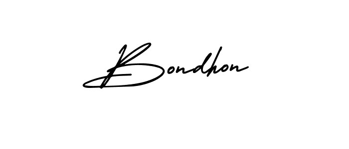 Also we have Bondhon name is the best signature style. Create professional handwritten signature collection using AmerikaSignatureDemo-Regular autograph style. Bondhon signature style 3 images and pictures png