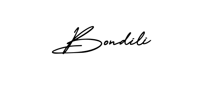 How to make Bondili signature? AmerikaSignatureDemo-Regular is a professional autograph style. Create handwritten signature for Bondili name. Bondili signature style 3 images and pictures png