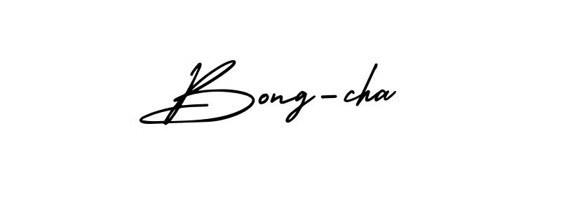 Use a signature maker to create a handwritten signature online. With this signature software, you can design (AmerikaSignatureDemo-Regular) your own signature for name Bong-cha. Bong-cha signature style 3 images and pictures png