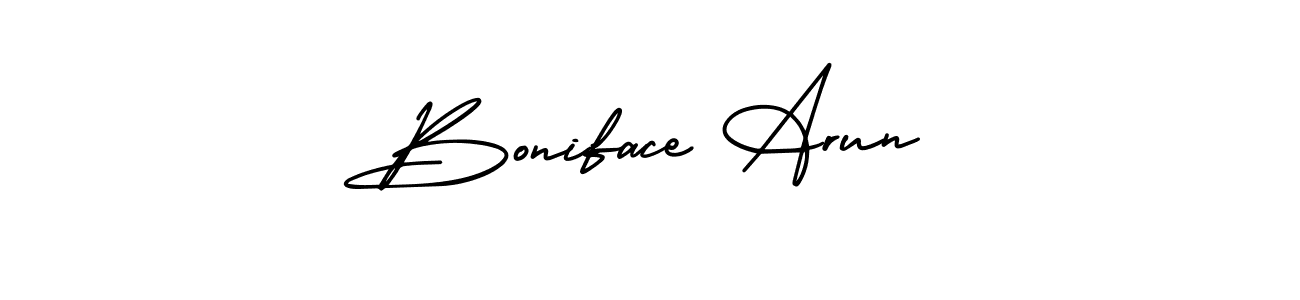 Also we have Boniface Arun name is the best signature style. Create professional handwritten signature collection using AmerikaSignatureDemo-Regular autograph style. Boniface Arun signature style 3 images and pictures png