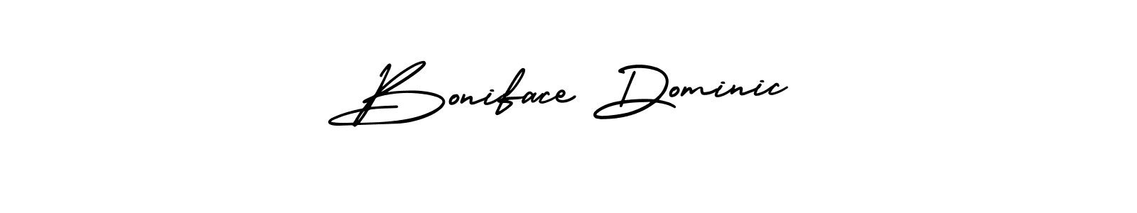 How to make Boniface Dominic name signature. Use AmerikaSignatureDemo-Regular style for creating short signs online. This is the latest handwritten sign. Boniface Dominic signature style 3 images and pictures png
