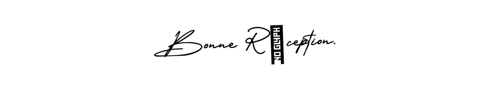 Similarly AmerikaSignatureDemo-Regular is the best handwritten signature design. Signature creator online .You can use it as an online autograph creator for name Bonne Réception.. Bonne Réception. signature style 3 images and pictures png