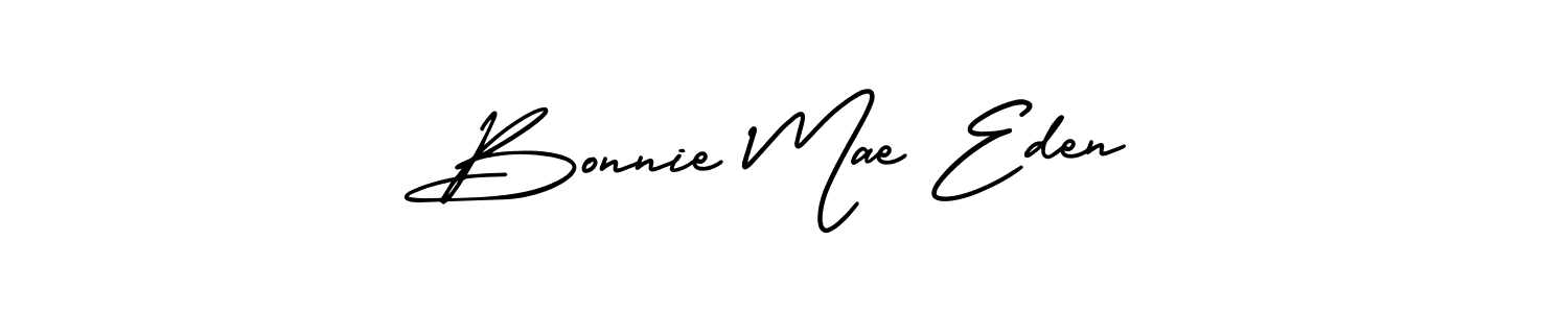 AmerikaSignatureDemo-Regular is a professional signature style that is perfect for those who want to add a touch of class to their signature. It is also a great choice for those who want to make their signature more unique. Get Bonnie Mae Eden name to fancy signature for free. Bonnie Mae Eden signature style 3 images and pictures png