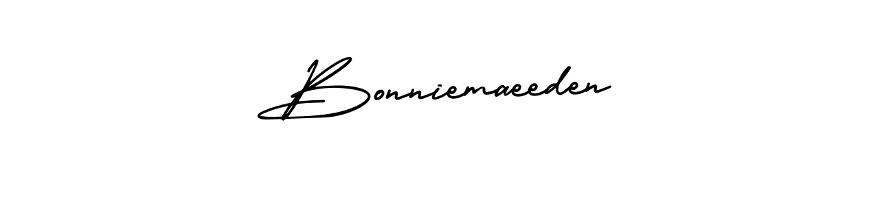 How to Draw Bonniemaeeden signature style? AmerikaSignatureDemo-Regular is a latest design signature styles for name Bonniemaeeden. Bonniemaeeden signature style 3 images and pictures png