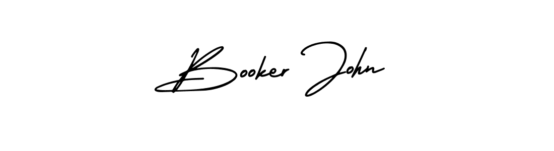 The best way (AmerikaSignatureDemo-Regular) to make a short signature is to pick only two or three words in your name. The name Booker John include a total of six letters. For converting this name. Booker John signature style 3 images and pictures png