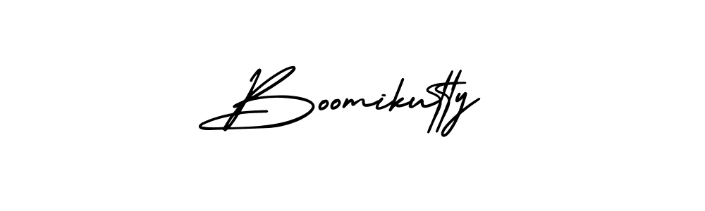 Make a beautiful signature design for name Boomikutty. With this signature (AmerikaSignatureDemo-Regular) style, you can create a handwritten signature for free. Boomikutty signature style 3 images and pictures png