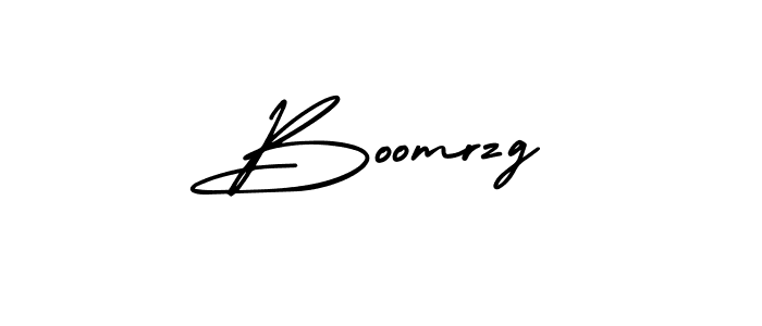 You should practise on your own different ways (AmerikaSignatureDemo-Regular) to write your name (Boomrzg) in signature. don't let someone else do it for you. Boomrzg signature style 3 images and pictures png