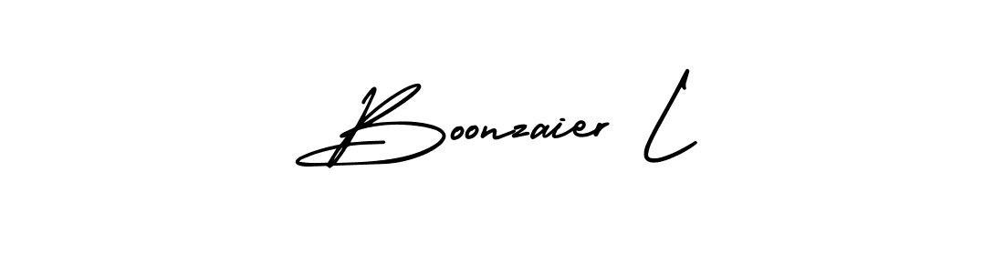 Make a beautiful signature design for name Boonzaier L. With this signature (AmerikaSignatureDemo-Regular) style, you can create a handwritten signature for free. Boonzaier L signature style 3 images and pictures png
