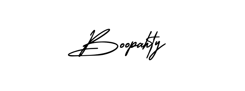 Use a signature maker to create a handwritten signature online. With this signature software, you can design (AmerikaSignatureDemo-Regular) your own signature for name Boopahty. Boopahty signature style 3 images and pictures png