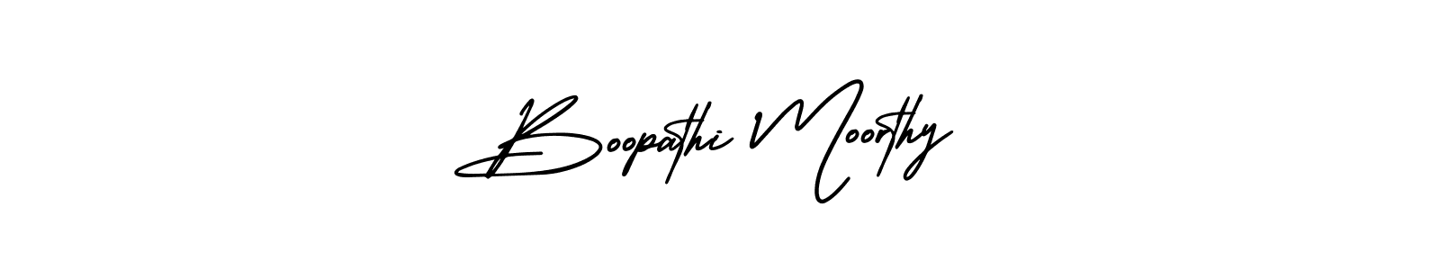 Use a signature maker to create a handwritten signature online. With this signature software, you can design (AmerikaSignatureDemo-Regular) your own signature for name Boopathi Moorthy. Boopathi Moorthy signature style 3 images and pictures png