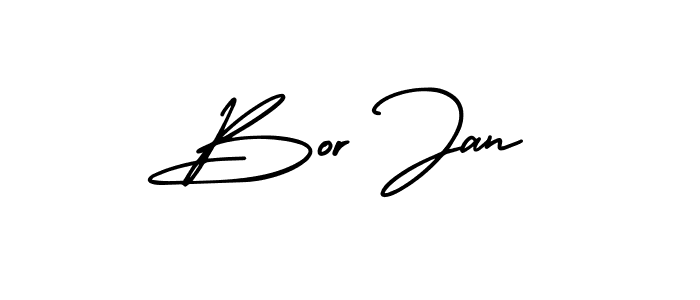 Create a beautiful signature design for name Bor Jan. With this signature (AmerikaSignatureDemo-Regular) fonts, you can make a handwritten signature for free. Bor Jan signature style 3 images and pictures png