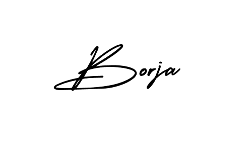 Use a signature maker to create a handwritten signature online. With this signature software, you can design (AmerikaSignatureDemo-Regular) your own signature for name Borja. Borja signature style 3 images and pictures png