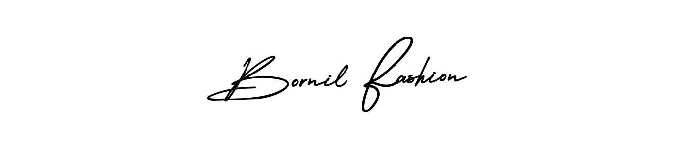 It looks lik you need a new signature style for name Bornil Fashion. Design unique handwritten (AmerikaSignatureDemo-Regular) signature with our free signature maker in just a few clicks. Bornil Fashion signature style 3 images and pictures png