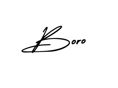 How to make Boro name signature. Use AmerikaSignatureDemo-Regular style for creating short signs online. This is the latest handwritten sign. Boro signature style 3 images and pictures png