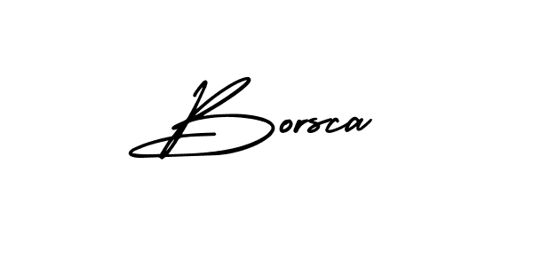 Use a signature maker to create a handwritten signature online. With this signature software, you can design (AmerikaSignatureDemo-Regular) your own signature for name Borsca. Borsca signature style 3 images and pictures png