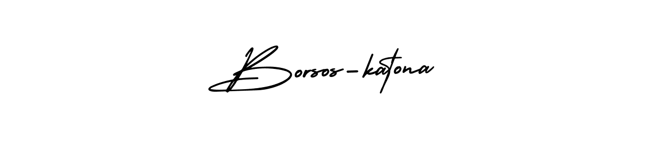 How to Draw Borsos-katona signature style? AmerikaSignatureDemo-Regular is a latest design signature styles for name Borsos-katona. Borsos-katona signature style 3 images and pictures png