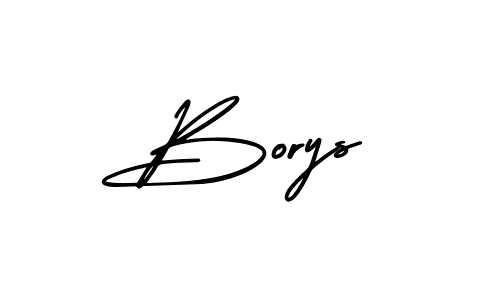 Use a signature maker to create a handwritten signature online. With this signature software, you can design (AmerikaSignatureDemo-Regular) your own signature for name Borys. Borys signature style 3 images and pictures png