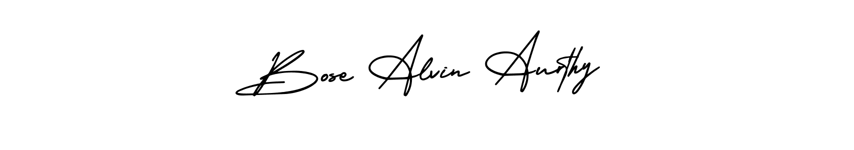 Use a signature maker to create a handwritten signature online. With this signature software, you can design (AmerikaSignatureDemo-Regular) your own signature for name Bose Alvin Aurthy. Bose Alvin Aurthy signature style 3 images and pictures png