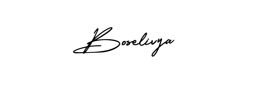 This is the best signature style for the Boselivya name. Also you like these signature font (AmerikaSignatureDemo-Regular). Mix name signature. Boselivya signature style 3 images and pictures png