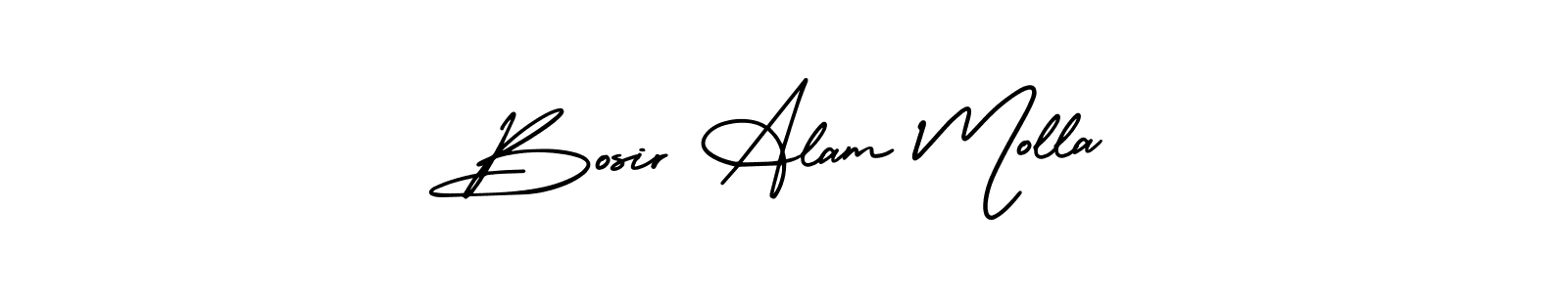 Make a beautiful signature design for name Bosir Alam Molla. With this signature (AmerikaSignatureDemo-Regular) style, you can create a handwritten signature for free. Bosir Alam Molla signature style 3 images and pictures png