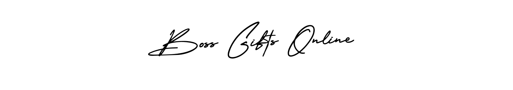 This is the best signature style for the Boss Gifts Online name. Also you like these signature font (AmerikaSignatureDemo-Regular). Mix name signature. Boss Gifts Online signature style 3 images and pictures png