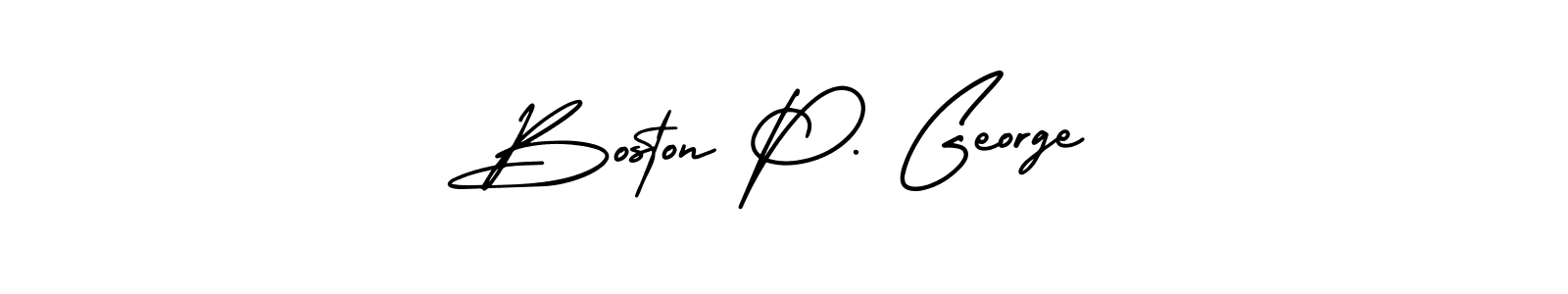 AmerikaSignatureDemo-Regular is a professional signature style that is perfect for those who want to add a touch of class to their signature. It is also a great choice for those who want to make their signature more unique. Get Boston P. George name to fancy signature for free. Boston P. George signature style 3 images and pictures png