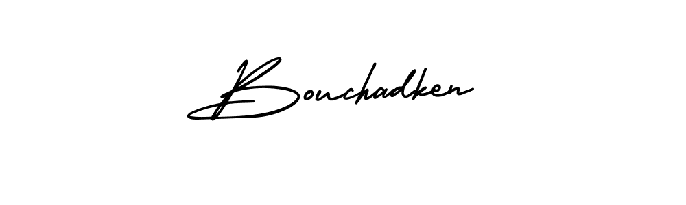 Make a short Bouchadken signature style. Manage your documents anywhere anytime using AmerikaSignatureDemo-Regular. Create and add eSignatures, submit forms, share and send files easily. Bouchadken signature style 3 images and pictures png