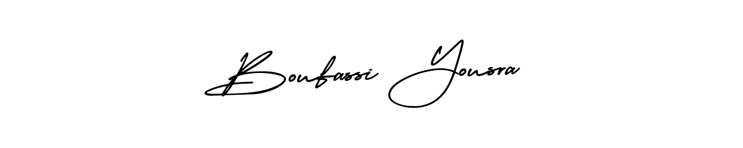 Make a beautiful signature design for name Boufassi Yousra. With this signature (AmerikaSignatureDemo-Regular) style, you can create a handwritten signature for free. Boufassi Yousra signature style 3 images and pictures png