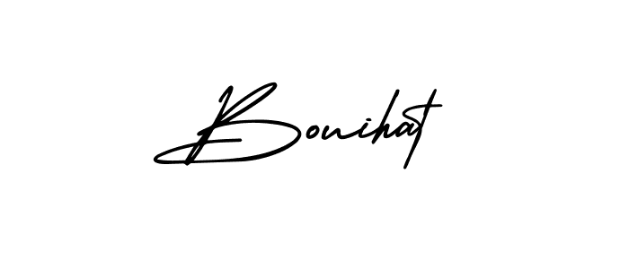 You should practise on your own different ways (AmerikaSignatureDemo-Regular) to write your name (Bouihat) in signature. don't let someone else do it for you. Bouihat signature style 3 images and pictures png