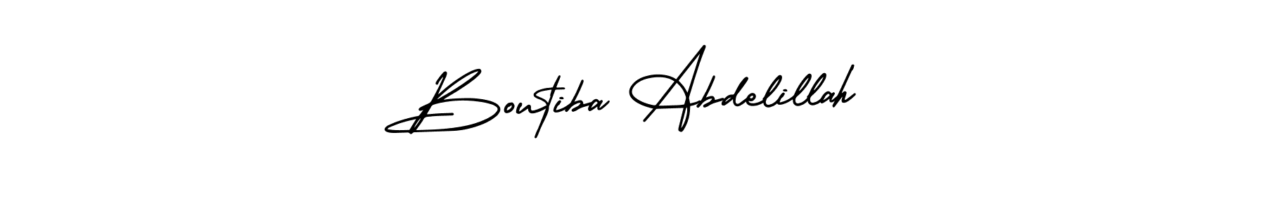 Design your own signature with our free online signature maker. With this signature software, you can create a handwritten (AmerikaSignatureDemo-Regular) signature for name Boutiba Abdelillah. Boutiba Abdelillah signature style 3 images and pictures png