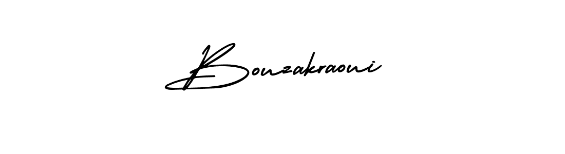 How to make Bouzakraoui signature? AmerikaSignatureDemo-Regular is a professional autograph style. Create handwritten signature for Bouzakraoui name. Bouzakraoui signature style 3 images and pictures png