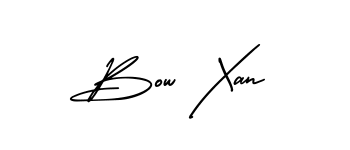 This is the best signature style for the Bow Xan name. Also you like these signature font (AmerikaSignatureDemo-Regular). Mix name signature. Bow Xan signature style 3 images and pictures png