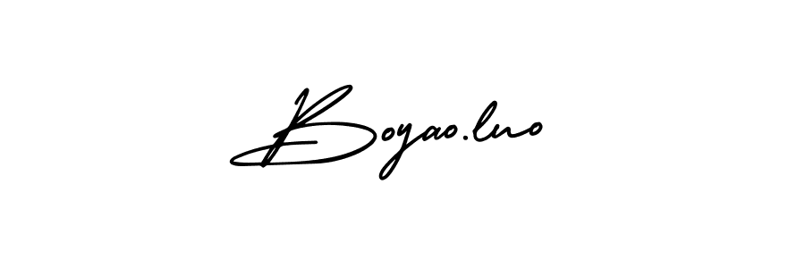 Create a beautiful signature design for name Boyao.luo. With this signature (AmerikaSignatureDemo-Regular) fonts, you can make a handwritten signature for free. Boyao.luo signature style 3 images and pictures png